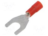Tip: fork; M6; 0.5÷1mm2; crimped; for cable; insulated; tinned; red ERKO