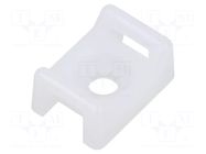 Holder; screw; polyamide; UL94V-2; natural; Tie width: 2.5÷7.6mm PANDUIT