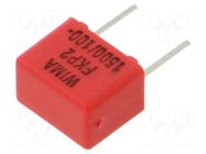 Capacitor: polypropylene; 1.5nF; 100VDC; 63VAC; 4.5x6x7.2mm; THT WIMA