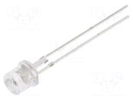 LED; orange; 5mm; 5800÷7000mcd; 140°; Front: flat; 2.3÷2.8VDC; round OPTOSUPPLY