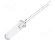 LED; white; 5mm; 2180÷3000mcd; 60°; Front: convex; 12VDC; -30÷85°C OPTOSUPPLY