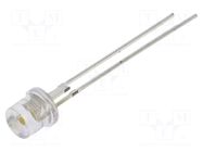LED; white warm; 5mm; 10000÷12000mcd; 140°; Front: flat; 3.2÷3.6VDC OPTOSUPPLY