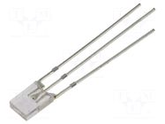 LED; red,green; rectangular; 2x5x7mm; bicolour; 500÷750mcd; 120° OPTOSUPPLY