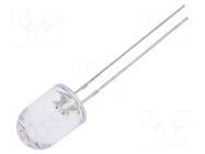 LED; red; 8mm; 5800÷7000mcd; 30°; Front: convex; 2.1÷2.6VDC; round OPTOSUPPLY