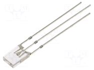 LED; red,yellow; rectangular; 2x5x7mm; bicolour; 500÷750mcd; 120° OPTOSUPPLY