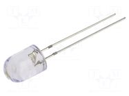LED; white; 8mm; 8400÷10000mcd; 30°; Front: convex; 2.9÷3.4VDC OPTOSUPPLY