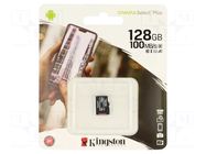 Memory card; microSD; R: 100MB/s; W: 80MB/s; Class 10 UHS I U3 KINGSTON TECHNOLOGY