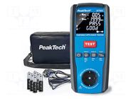 Meter: safety analyzer; LCD; VAC: 55÷270V; 50Hz; 100uA÷20mA; IP40 PEAKTECH