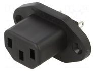IEC 60320 connector 5091 Connector Outlet 10A F SCHURTER