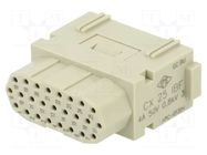 Connector: HDC; contact insert; female; MIXO; PIN: 25; 4A; 600V ILME