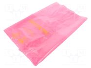 Waste bag; ESD; 25um; 35l; 100pcs; Features: dissipative; pink STATICTEC