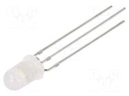 LED; yellow/green; 5mm; 40°; Front: convex; 2÷2.8/2.1÷2.8VDC BIVAR