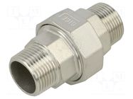 Splice terminal: double connector; male-male,flat,with seal GEBO