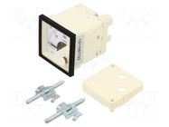 Voltmeter; on panel; VDC: 0÷100V; Class: 1.5; Umax: 600V; 48x48mm LUMEL