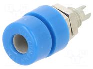 Connector: 4mm banana; socket; 32A; 30VAC; 60VDC; blue; BIL 30 HIRSCHMANN T&M