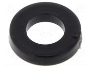Washer; round; D=6mm; h=1mm; polyamide; black ESSENTRA