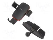 Car holder; black; mounted in CD slot; snapped-in BASEUS