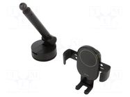 Car holder; black; for dashboard; snapped-in BASEUS