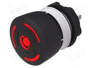 Switch: emergency stop; 22mm; Stabl.pos: 2; NC x2; black; LED; 84 EAO