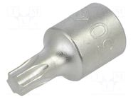 Socket; socket spanner; Bit: Torx®; Size: TX30; 1/4"; 25mm KING TONY