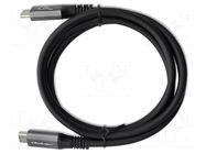 Cable; Thunderbolt 3,Thunderbolt 4,USB 4.0; 1m; 4K,8K; 40Gbps QOLTEC
