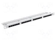 Patch panel; white; Number of ports: 24; Standard: 19"; Cat: 5e LANBERG