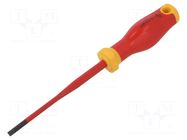 Screwdriver; insulated; slot; SL 4; 100mm; 1kVAC HÖGERT TECHNIK
