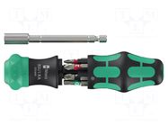 Kit: screwdriver; with ratchet; Phillips,Pozidriv®,slot,Torx® WERA