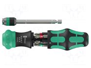 Kit: screwdriver; with ratchet; Phillips,Pozidriv®,slot,Torx® WERA