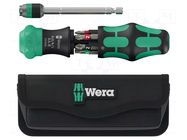 Kit: screwdriver; with ratchet; Phillips,Pozidriv®,slot,Torx® WERA