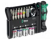 Kit: general purpose; hex key,Phillips,slot,Torx®; 1/4"; 21pcs. WERA