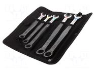 Wrench-set; combination spanner; with ratchet; 5pcs. WERA