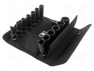 Kit: socket bits; 6-angles,socket spanner; impact wrench; 63mm WERA