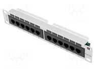 Patch panel; white; Number of ports: 12; Standard: 10"; Cat: 5e LANBERG