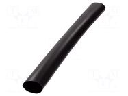 Heat shrink sleeve; glued; 95mm; L: 1m; black; Temp: -15÷125°C RADPOL