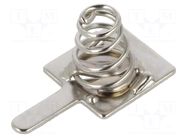 Spring contact; AAA,R03; Batt.no: 1; soldered,push-in COMF