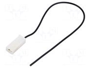 Cable with crimped terminals; H05V-K; 0.35mm2; black; 250mm; flat CHEVAL
