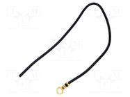 Cable with crimped terminals; H05V-K; 0.75mm2; black; 250mm; ring CHEVAL