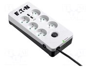 Plug socket strip: protective; Sockets: 6; 250VAC; 10A; IP20 EATON ELECTRIC