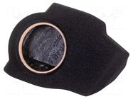Car loudspeaker enclosure; MDF; black; 200mm; Grooving: 224mm BASSER