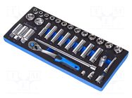 Wrench-set; socket spanner; Mounting: 3/8"; 33pcs. HÖGERT TECHNIK