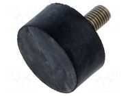 Vibroisolation foot; Ø: 40mm; Thread len: 23mm; stainless steel ELESA+GANTER
