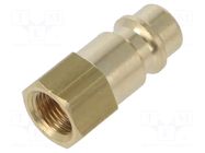 Quick connection coupling; 0÷35bar; brass; 31mm; 1000l/min PNEUMAT