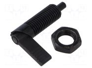 Indexing plungers; Thread: M12; Plating: black finish; 5mm; steel ELESA+GANTER