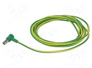 Connection cable; socket angled 6mm; non-insulated; Len: 4m STÄUBLI
