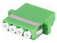Adapter; LC/UPC,both sides; 9/125um; green; -40÷85°C LANBERG