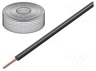 Wire; H07V-U; 4mm2; wire; Cu; PVC; black; 450V,750V; CPR: Eca; 1x4mm2 ELTRIM