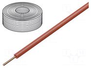 Wire; H07V-U; 4mm2; wire; Cu; PVC; red; 450V,750V; CPR: Eca; 1x4mm2 ELTRIM