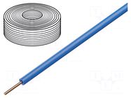 Wire; H05V-U; 0.5mm2; wire; Cu; PVC; blue; 300V,500V; 100m; CPR: Eca ELTRIM