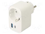 Power supply: switching; mains,plug-in; 5VDC,; 3A; 20W; 72x46x79mm GEMBIRD